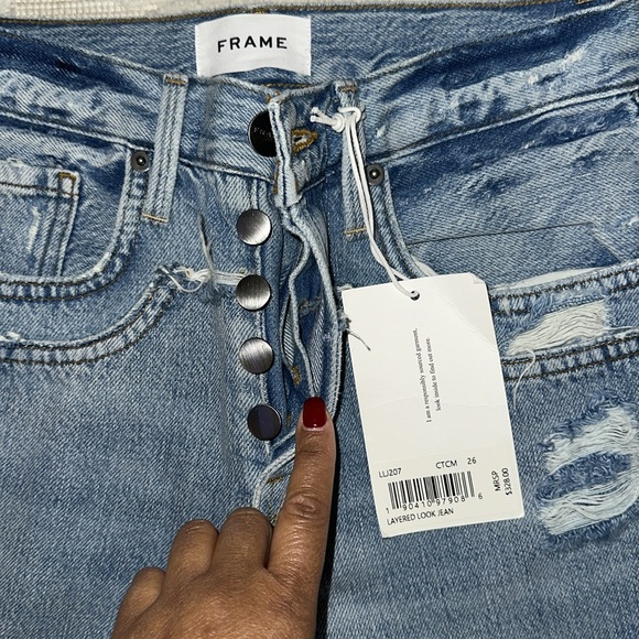FRAME* Layered Look Jean* - Picture 3 of 5